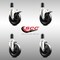 Service Caster 5 Inch 316SS Soft Rubber Swivel 1-5/8 Inch Stem Caster Lock Brake SCC, 2PK SCC-SS316TTLEX20S514-SRS-2-S-2-158 - alternate 1